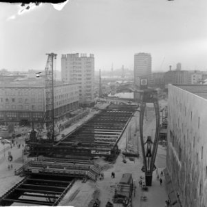 Metrowerken in Rotterdam, de bouw, Bestanddeelnr 916-8150