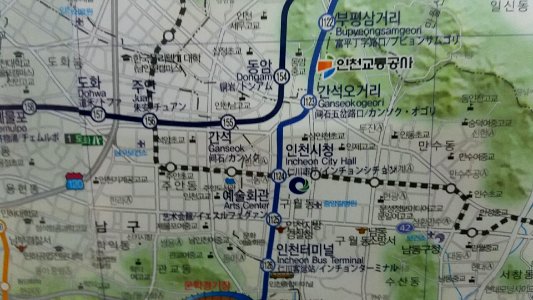 Metropolitan Subway map unopened Incheon 2