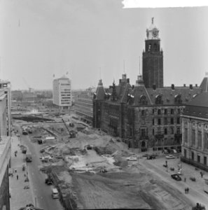 Metrowerken in Rotterdam, de bouw, Bestanddeelnr 916-8151