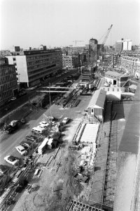 Metrowerkzaamheden in Wibautstraat Amsterdam, overzicht, Bestanddeelnr 925-4568