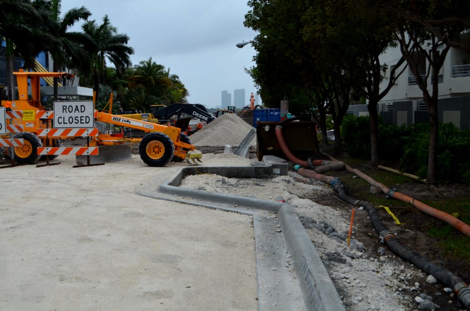 Miami Beach rising above road raising 2015 03