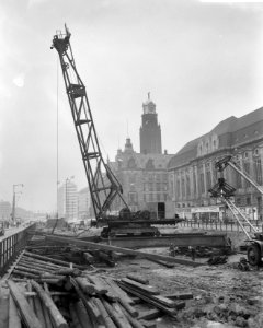 Metrobouw in Rotterdam, Coolsingel, Bestanddeelnr 912-0093