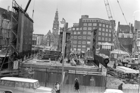 Metrobouw in Amsterdam werkzaamheden rond de Zuiderkerk, Bestanddeelnr 928-3474