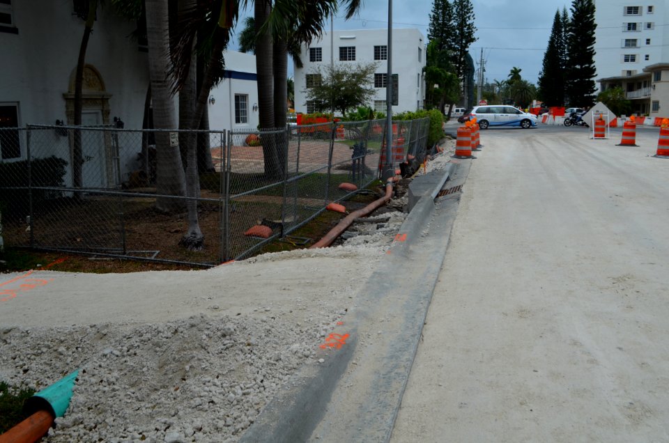 Miami Beach rising above road raising 2015 01