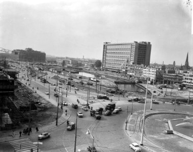 Metrobouw Rotterdam. Overzicht Weena, Bestanddeelnr 913-0172