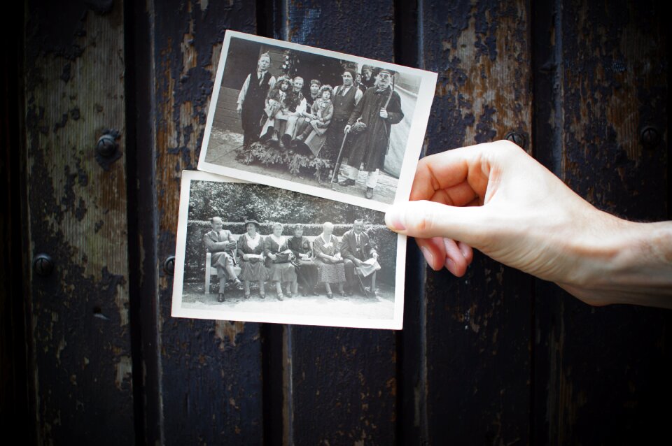 Vintage old photos black and white