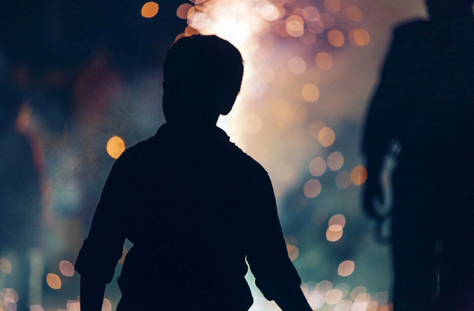 Bokeh blur night