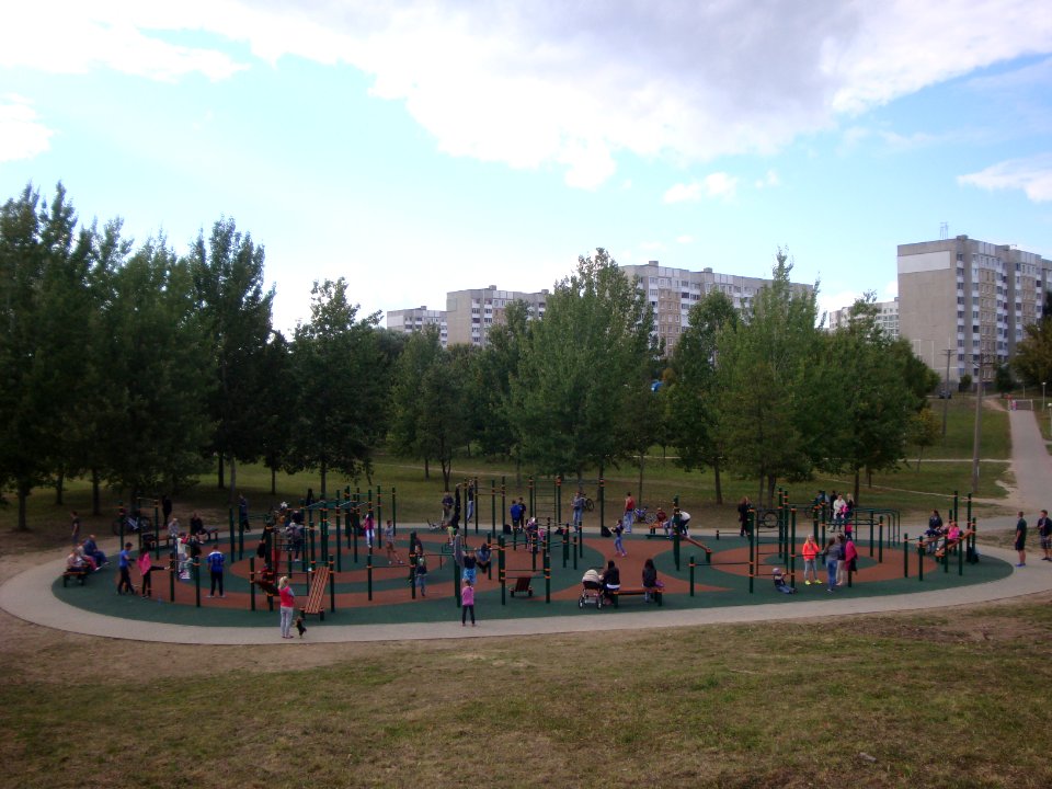 Michail Paulau Park in Minsk city - workout playground - 13 September 2015 AD