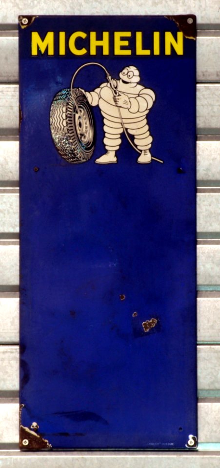 Michelin enamel advert sign at the den hartog ford museum pic-120