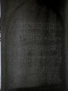 Michalkovice cemetery Lutheran cross inscription