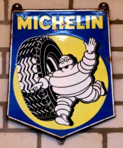 Michelin, Enamel advert sign at the den hartog ford museum pic-052