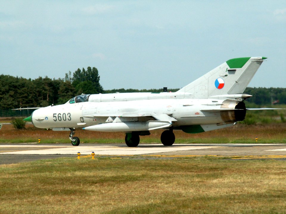 MiG 21 of the Czech Air Force 5603 at Kleine Brogel Air Base, Belgium 2005