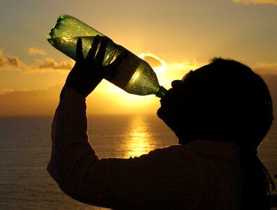 Drink bottle human
