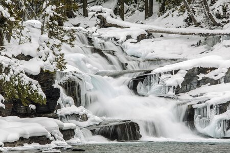 Ice flowing water photo
