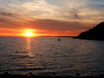 Sunset sea ortho photo