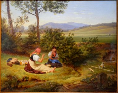 Midday Rest (Salzburg Landscape), by Friedrich Philipp Reinhold, 1831, oil on panel - Germanisches Nationalmuseum - Nuremberg, Germany - DSC03470