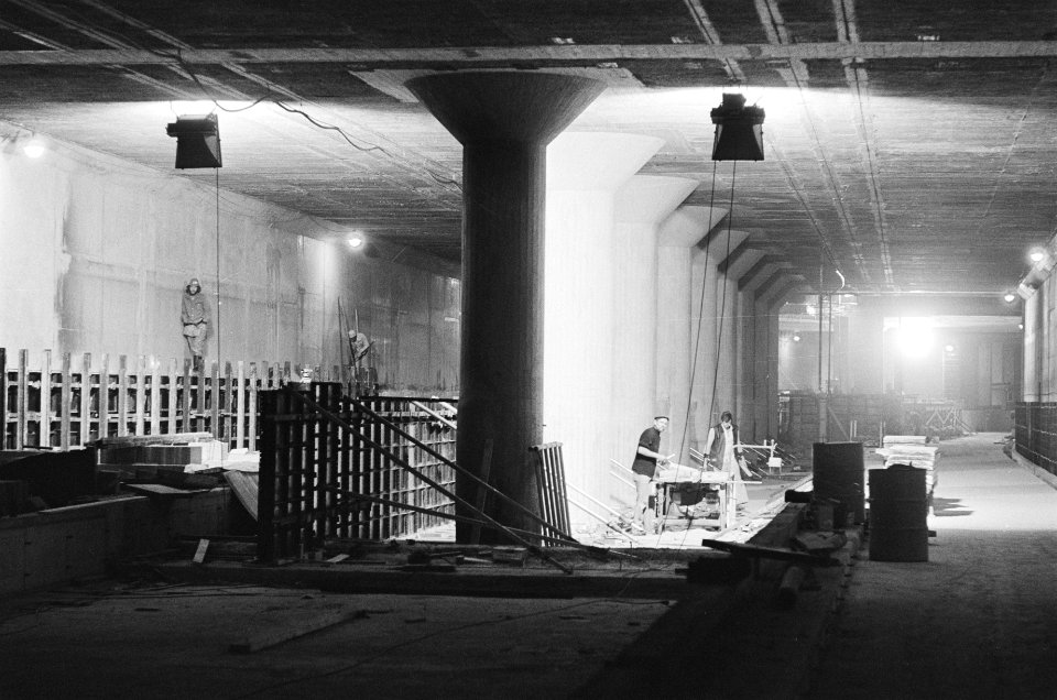 Metrobouw, interieur metrostation Nieuwmarkt, Bestanddeelnr 929-8950