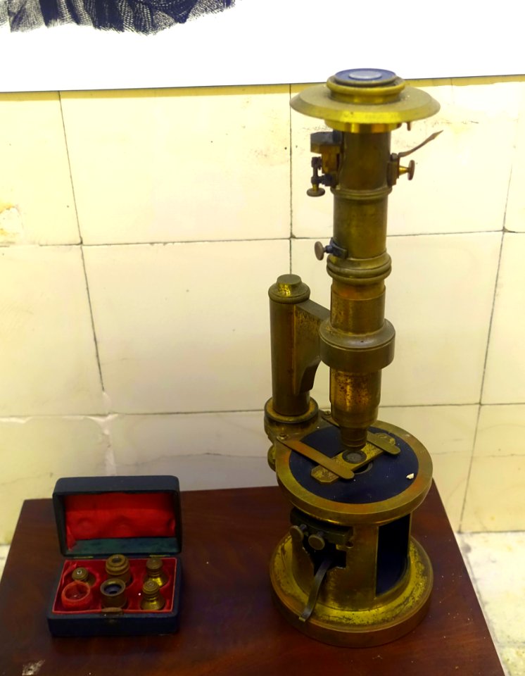 Microscope, Nachet et Fils, Paris, 1870 - Museu da Ciência da Universidade de Coimbra - University of Coimbra - Coimbra, Portugal - DSC09072