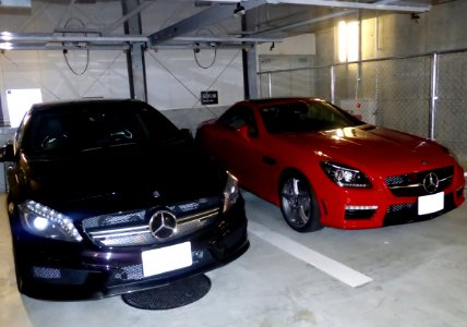 Mercedes-Benz A45 AMG 4MATIC (W176) & SLK55 AMG (R172) front