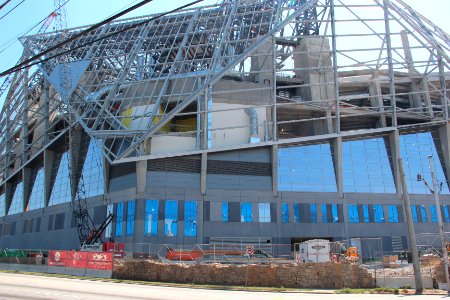 Mercedes-Benz Stadium under construction, June 2016