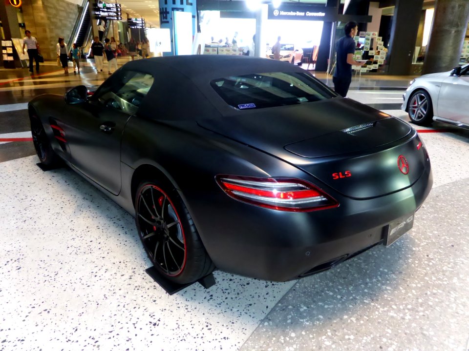 Mercedes-Benz SLS AMG Roadster matblack edition rear