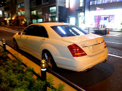 Mercedes-Benz S65 AMG Long (V221) at night rear photo