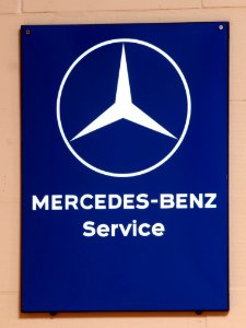 Mercedes-Benz Service, enamel advert sign at the den hartog ford museum pic-100