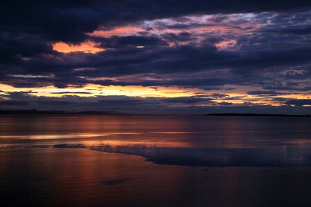 At dusk sea hokkaido