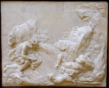 Mercury with the Head of the Decapitated Argus, Southern Netherlands, mid 1600s, alabaster - Bode-Museum - DSC03067