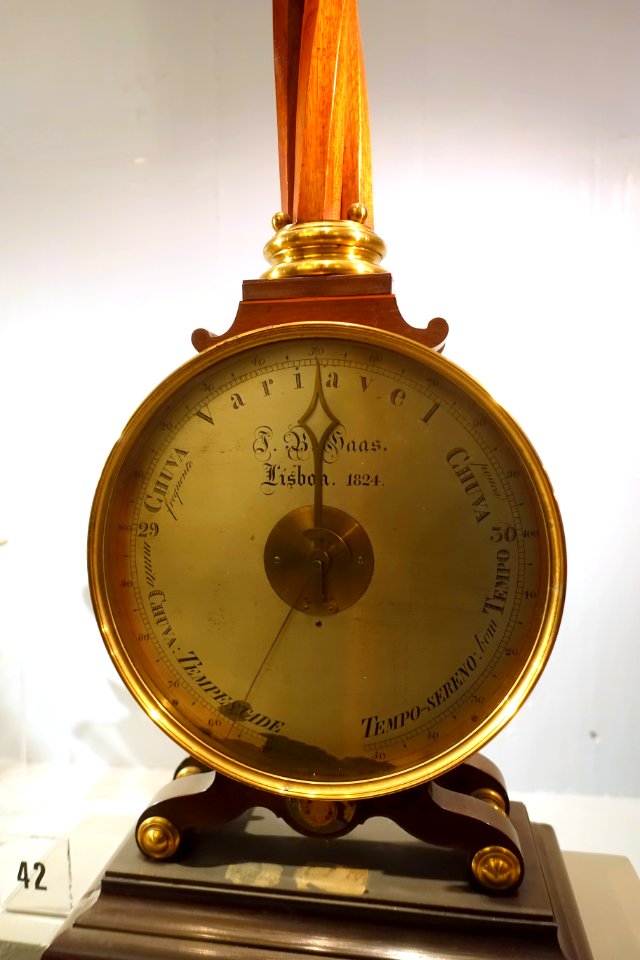 Mercury dial barometer, J. Haas, Lisbon, 1824 - Museu da Ciência da Universidade de Coimbra - University of Coimbra - Coimbra, Portugal - DSC09161