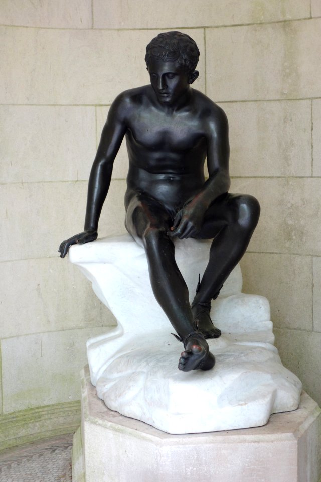 Mercury at Rest, 1914 copy of sculpture from Herculaneum - Morris Arboretum - DSC00323