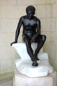 Mercury at Rest, 1914 copy of sculpture from Herculaneum - Morris Arboretum - DSC00323