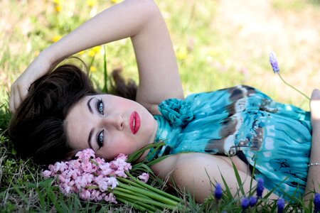 Blue eyes beauty field