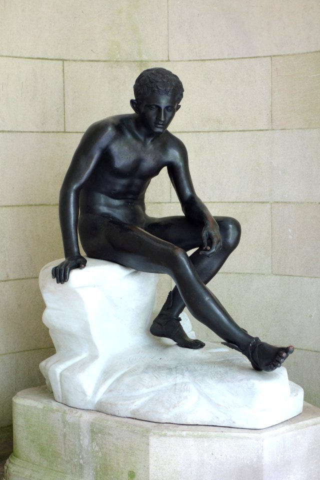 Mercury at Rest, 1914 copy of sculpture from Herculaneum - Morris Arboretum - DSC00324