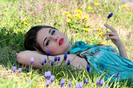 Blue eyes beauty field