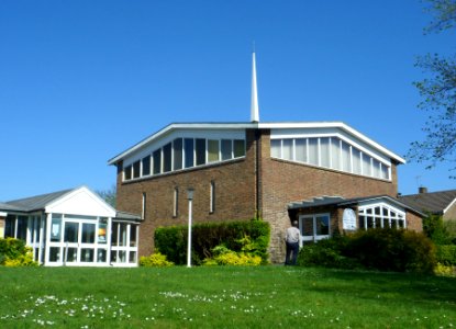Merrow Methodist Church, Sheeplands Avenue, Merrow (April 2014, from Southwest) (4)