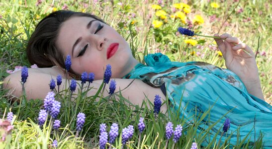 Blue eyes beauty field