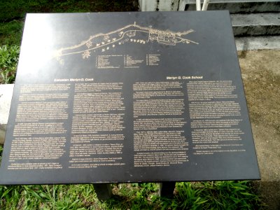 Merlyn G. Cook School plaque - Merizo, Guam - DSC00964