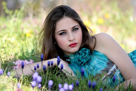 Blue eyes beauty field