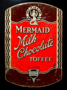 Mermaid Milk Chocolate toffee tin made by Horner, photo1