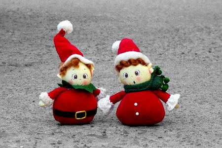 Santa claus hat toys snowman photo