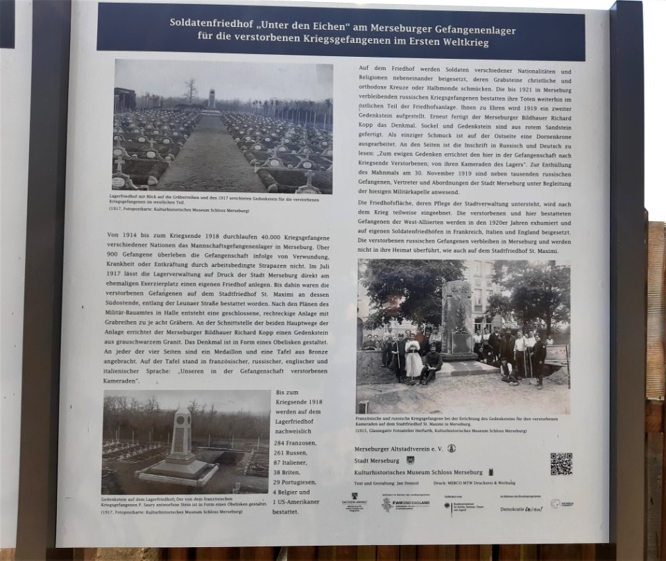 Merseburg Soldatenfriedhof-Infotafel