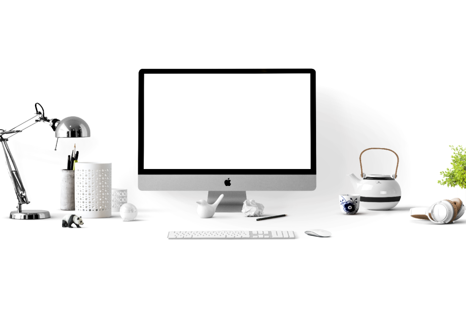 Mockup computer office
