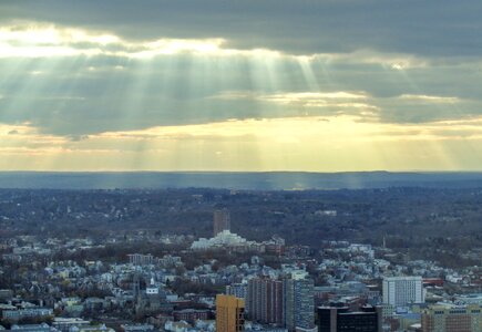 America sun rays downtown photo