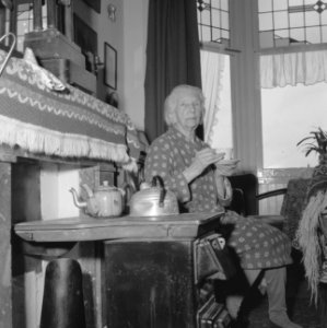 Mevrouw J E van den Berg - Donkervoort te Rotterdam viert haar 100-ste verjaar, Bestanddeelnr 912-1621