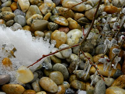 Frost stone gravel photo