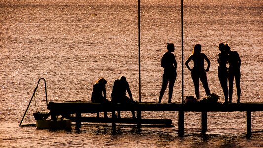 Jetty beach silhouette