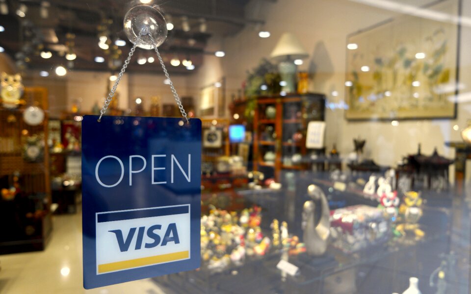 Store sign visa photo