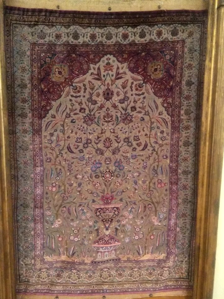 Metal threaded Prayer carpet