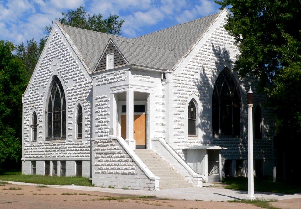 Methodist Episcopal Church, Pauline, Nebraska; from SE 1